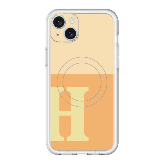 スリムプロテクションプレミアムケース with MagSafe［ オリジナル - initial two tone - H orange ］