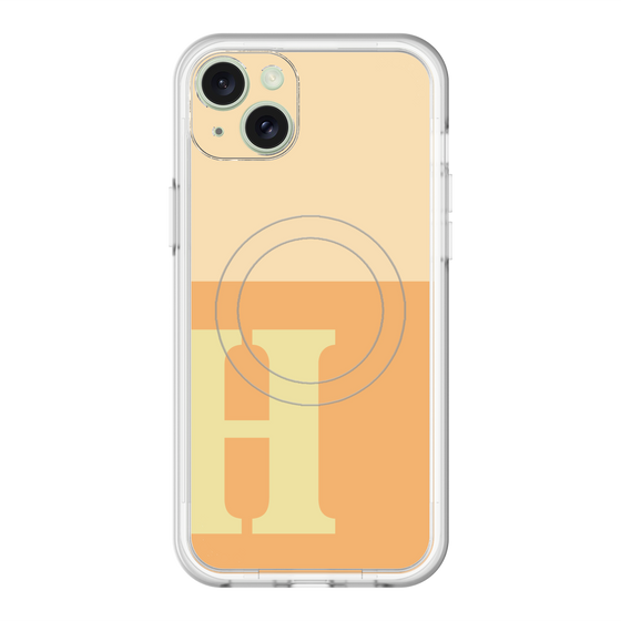 スリムプロテクションプレミアムケース with MagSafe［ オリジナル - initial two tone - H orange ］