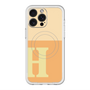 スリムプロテクションプレミアムケース with MagSafe［ オリジナル - initial two tone - H orange ］
