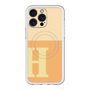 スリムプロテクションプレミアムケース with MagSafe［ オリジナル - initial two tone - H orange ］