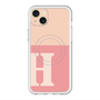 スリムプロテクションプレミアムケース with MagSafe［ オリジナル - initial two tone - H pink ］
