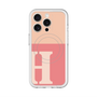 スリムプロテクションプレミアムケース with MagSafe［ オリジナル - initial two tone - H pink ］