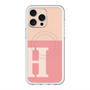 スリムプロテクションプレミアムケース with MagSafe［ オリジナル - initial two tone - H pink ］