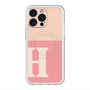 スリムプロテクションプレミアムケース with MagSafe［ オリジナル - initial two tone - H pink ］