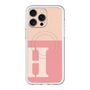 スリムプロテクションプレミアムケース with MagSafe［ オリジナル - initial two tone - H pink ］