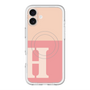 スリムプロテクションプレミアムケース with MagSafe［ オリジナル - initial two tone - H pink ］