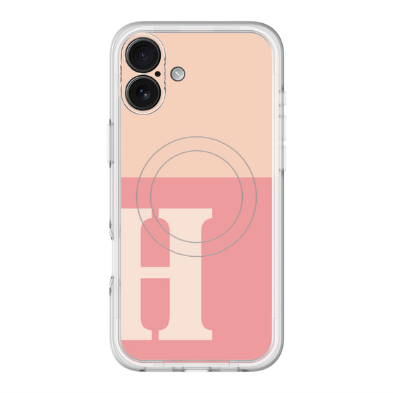 スリムプロテクションプレミアムケース with MagSafe［ オリジナル - initial two tone - H pink ］