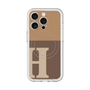 スリムプロテクションプレミアムケース with MagSafe［ オリジナル - initial two tone - H brown ］