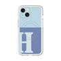 スリムプロテクションプレミアムケース with MagSafe［ オリジナル - initial two tone - H blue ］