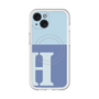 スリムプロテクションプレミアムケース with MagSafe［ オリジナル - initial two tone - H blue ］
