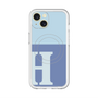 スリムプロテクションプレミアムケース with MagSafe［ オリジナル - initial two tone - H blue ］