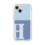 スリムプロテクションプレミアムケース with MagSafe［ オリジナル - initial two tone - H blue ］