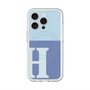 スリムプロテクションプレミアムケース with MagSafe［ オリジナル - initial two tone - H blue ］