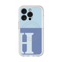 スリムプロテクションプレミアムケース with MagSafe［ オリジナル - initial two tone - H blue ］