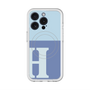 スリムプロテクションプレミアムケース with MagSafe［ オリジナル - initial two tone - H blue ］