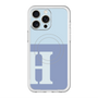 スリムプロテクションプレミアムケース with MagSafe［ オリジナル - initial two tone - H blue ］