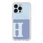 スリムプロテクションプレミアムケース with MagSafe［ オリジナル - initial two tone - H blue ］