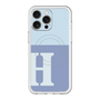 スリムプロテクションプレミアムケース with MagSafe［ オリジナル - initial two tone - H blue ］