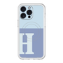 スリムプロテクションプレミアムケース with MagSafe［ オリジナル - initial two tone - H blue ］