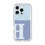 スリムプロテクションプレミアムケース with MagSafe［ オリジナル - initial two tone - H blue ］