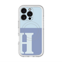 スリムプロテクションプレミアムケース with MagSafe［ オリジナル - initial two tone - H blue ］