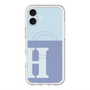 スリムプロテクションプレミアムケース with MagSafe［ オリジナル - initial two tone - H blue ］