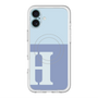 スリムプロテクションプレミアムケース with MagSafe［ オリジナル - initial two tone - H blue ］