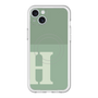 スリムプロテクションプレミアムケース with MagSafe［ オリジナル - initial two tone - H green ］