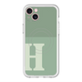 スリムプロテクションプレミアムケース with MagSafe［ オリジナル - initial two tone - H green ］