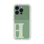 スリムプロテクションプレミアムケース with MagSafe［ オリジナル - initial two tone - H green ］