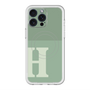 スリムプロテクションプレミアムケース with MagSafe［ オリジナル - initial two tone - H green ］