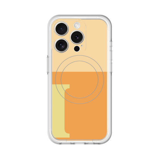スリムプロテクションプレミアムケース with MagSafe［ オリジナル - initial two tone - I orange ］
