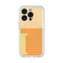 スリムプロテクションプレミアムケース with MagSafe［ オリジナル - initial two tone - I orange ］
