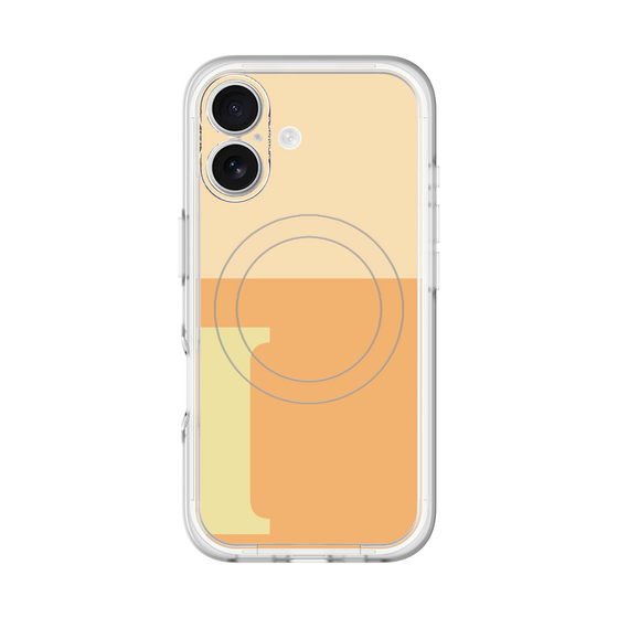 スリムプロテクションプレミアムケース with MagSafe［ オリジナル - initial two tone - I orange ］