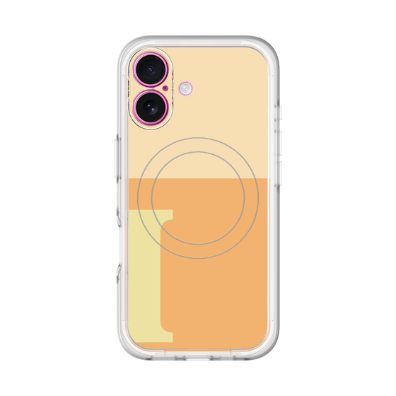 スリムプロテクションプレミアムケース with MagSafe［ オリジナル - initial two tone - I orange ］
