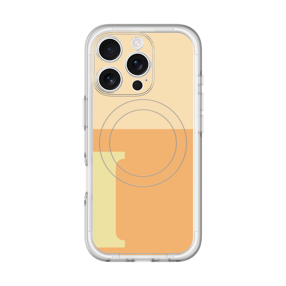 スリムプロテクションプレミアムケース with MagSafe［ オリジナル - initial two tone - I orange ］