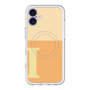 スリムプロテクションプレミアムケース with MagSafe［ オリジナル - initial two tone - I orange ］