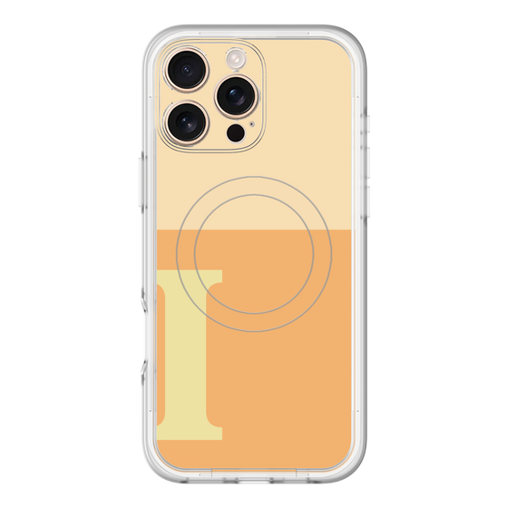 スリムプロテクションプレミアムケース with MagSafe［ オリジナル - initial two tone - I orange ］