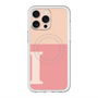スリムプロテクションプレミアムケース with MagSafe［ オリジナル - initial two tone - I pink ］