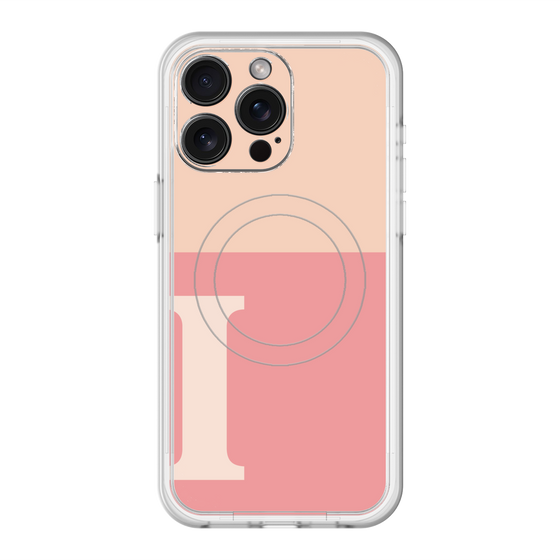 スリムプロテクションプレミアムケース with MagSafe［ オリジナル - initial two tone - I pink ］