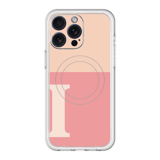 スリムプロテクションプレミアムケース with MagSafe［ オリジナル - initial two tone - I pink ］