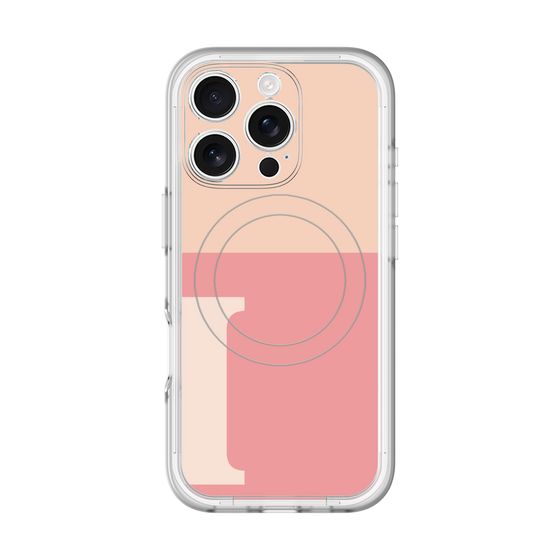 スリムプロテクションプレミアムケース with MagSafe［ オリジナル - initial two tone - I pink ］