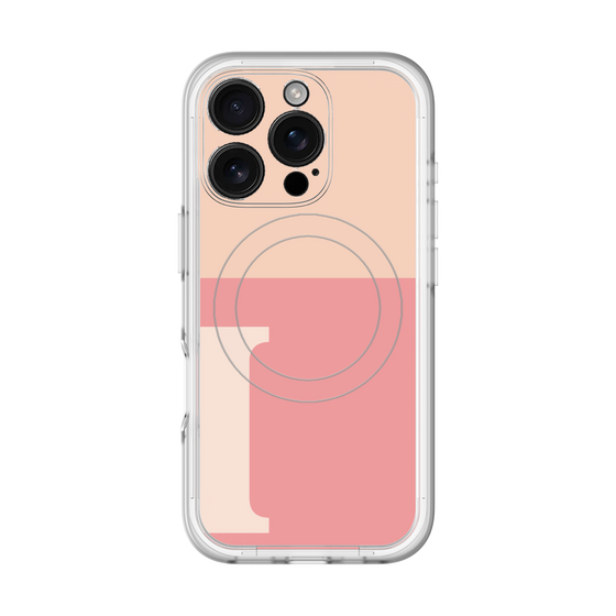 スリムプロテクションプレミアムケース with MagSafe［ オリジナル - initial two tone - I pink ］