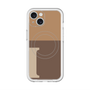 スリムプロテクションプレミアムケース with MagSafe［ オリジナル - initial two tone - I brown ］