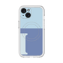 スリムプロテクションプレミアムケース with MagSafe［ オリジナル - initial two tone - I blue ］