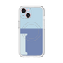 スリムプロテクションプレミアムケース with MagSafe［ オリジナル - initial two tone - I blue ］