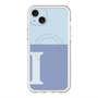 スリムプロテクションプレミアムケース with MagSafe［ オリジナル - initial two tone - I blue ］