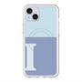 スリムプロテクションプレミアムケース with MagSafe［ オリジナル - initial two tone - I blue ］