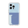 スリムプロテクションプレミアムケース with MagSafe［ オリジナル - initial two tone - I blue ］