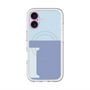 スリムプロテクションプレミアムケース with MagSafe［ オリジナル - initial two tone - I blue ］